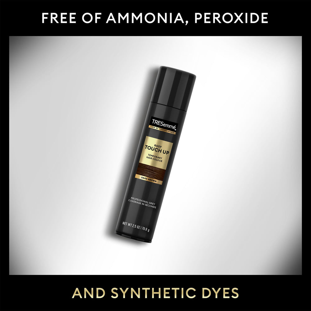 No visible residue after application blends naturally with dark brown hair.