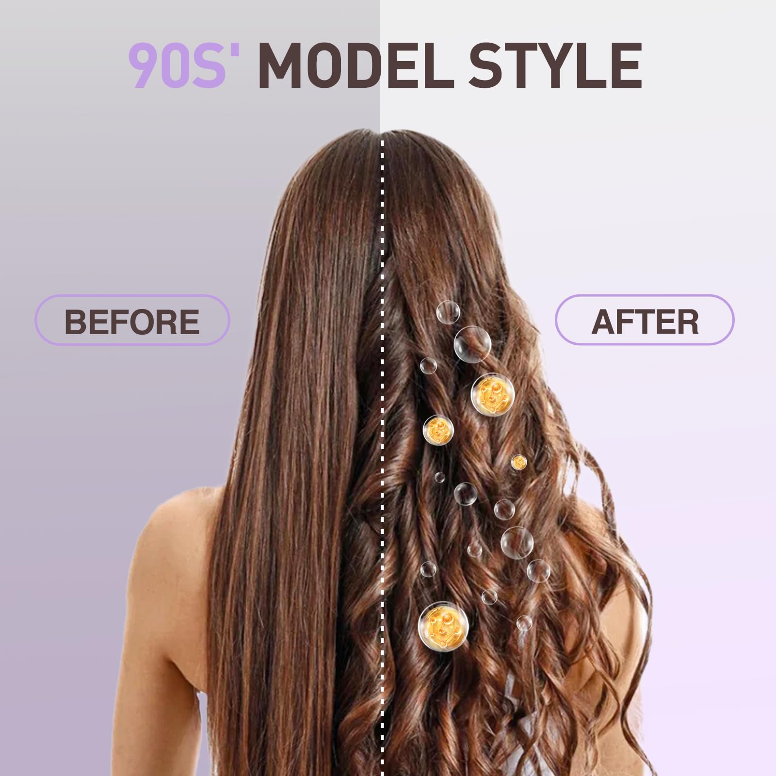 Tresses Touch 360 swivel cord illustrates tangle free movement during styling.