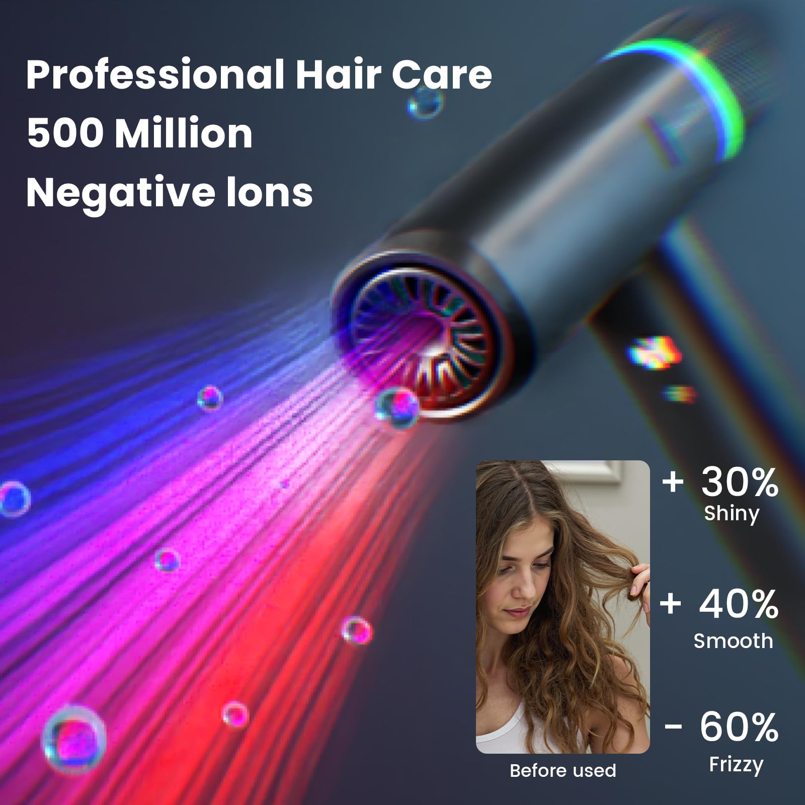 Tresses Touch hair dryer lightweight travel design fits easily in bags for on-the-go styling.