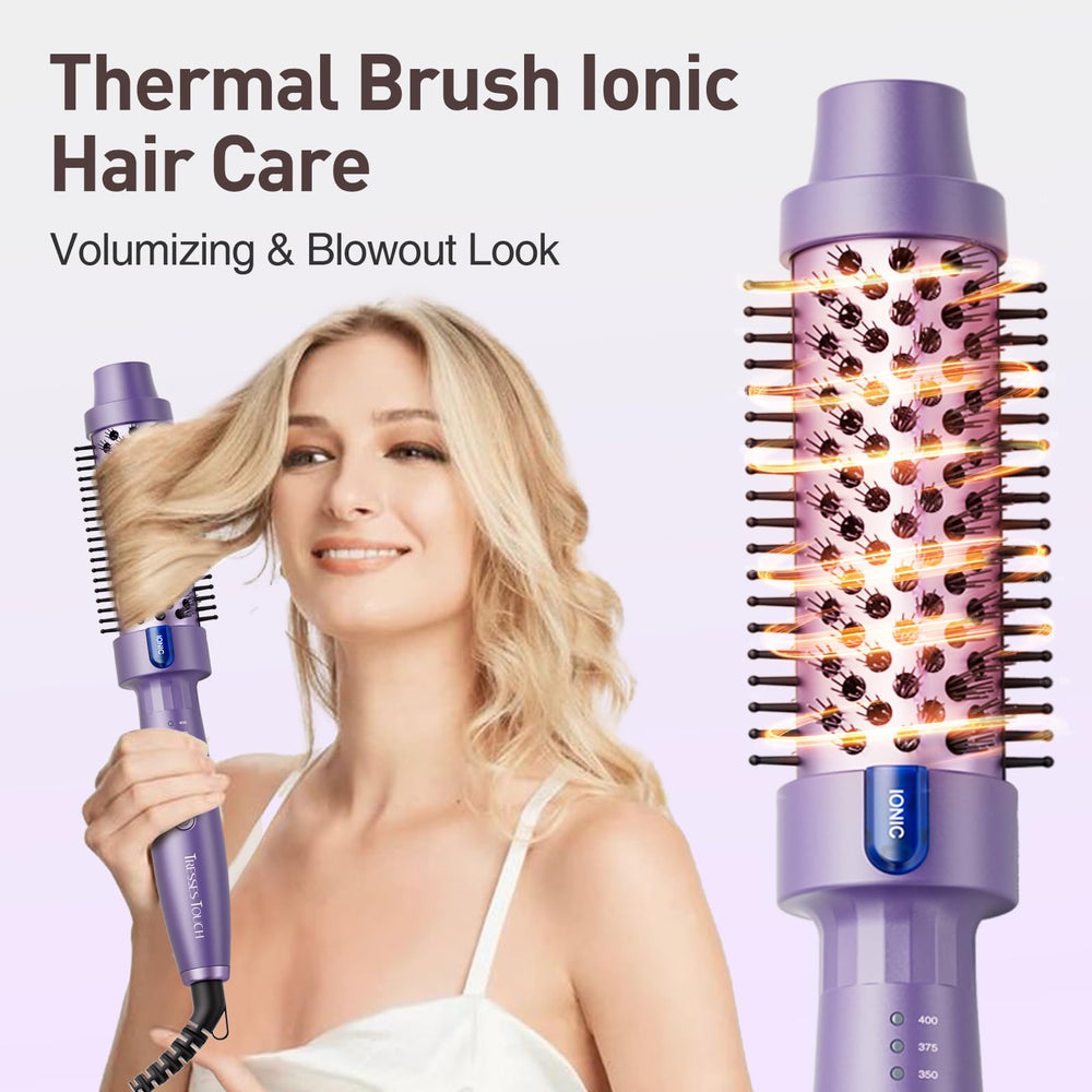 Tresses Touch negative ion technology close up indicating frizz control and shine.