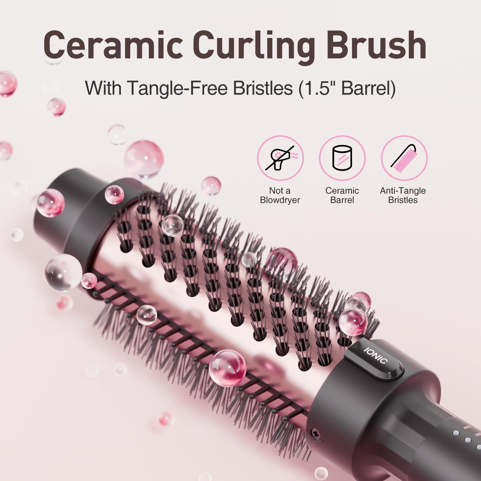 Tresses Touch 360 swivel cord prevents tangles during styling.