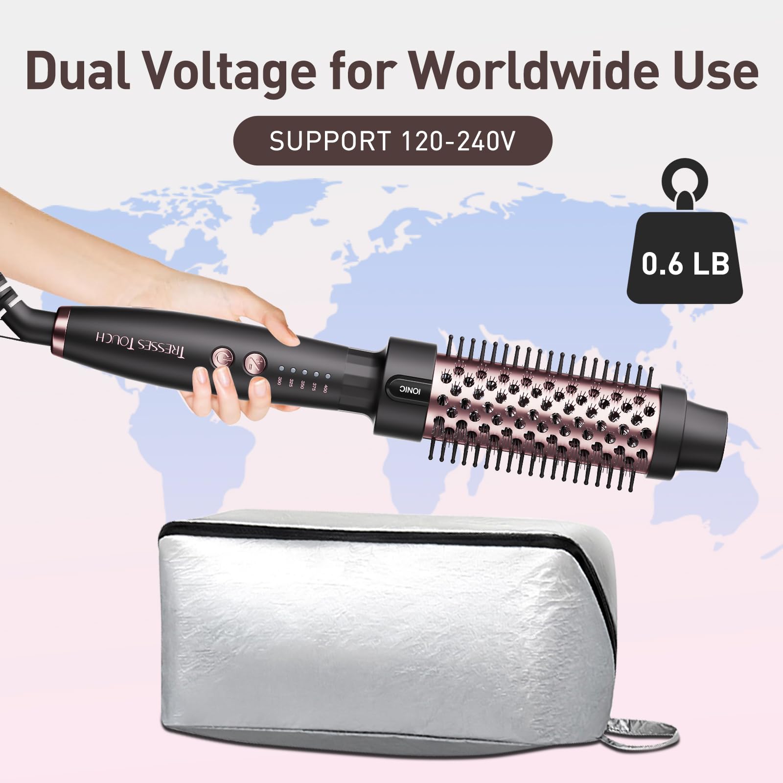 Tresses Touch travel-friendly design for on-the-go styling.