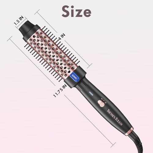 Tresses Touch travel-ready heated brush for on-the-go styling.