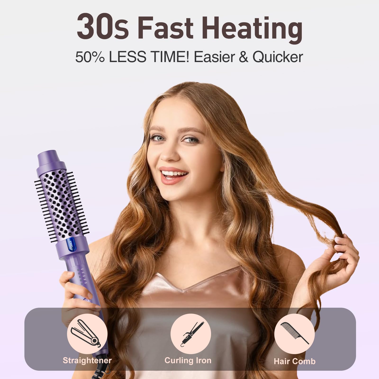 Tresses Touch universal voltage label showing global travel readiness.
