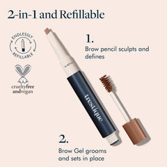 TRE'STIQUE Brow Pencil flat-edge shaping and arching.