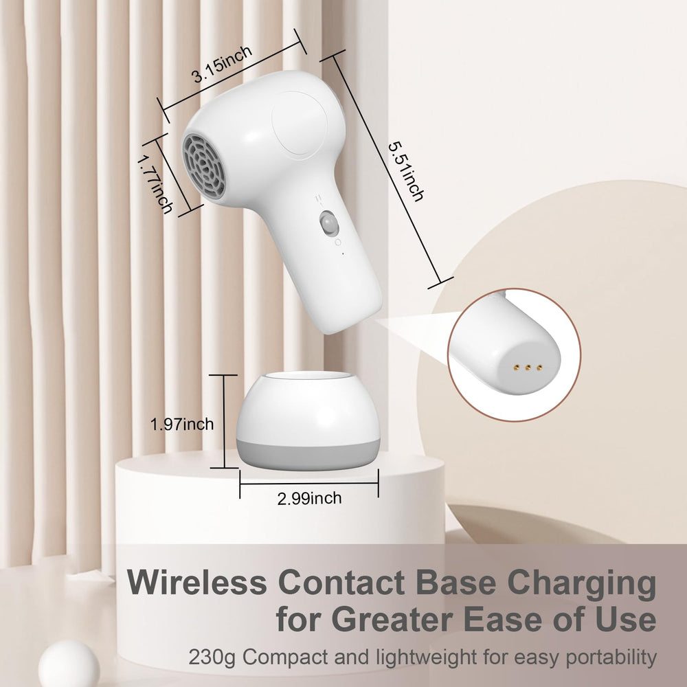 Trewf cordless hair dryer in use on child during drying