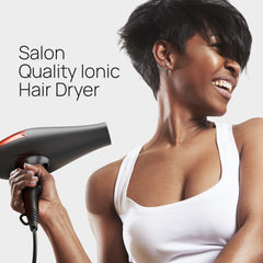 TREZORO blow dryer side view highlights compact design and performance