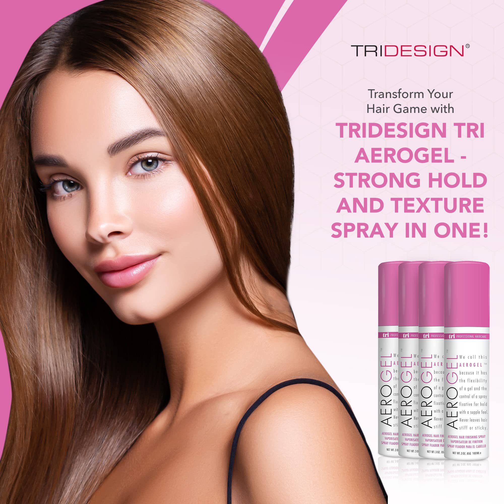 TRI Design Aerogel hairspray shapes curls with flexible hold