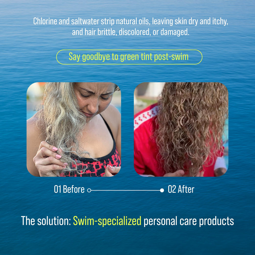 TRIHARD chlorine-defense-packaging highlights vegan, color-safe formula with natural botanicals