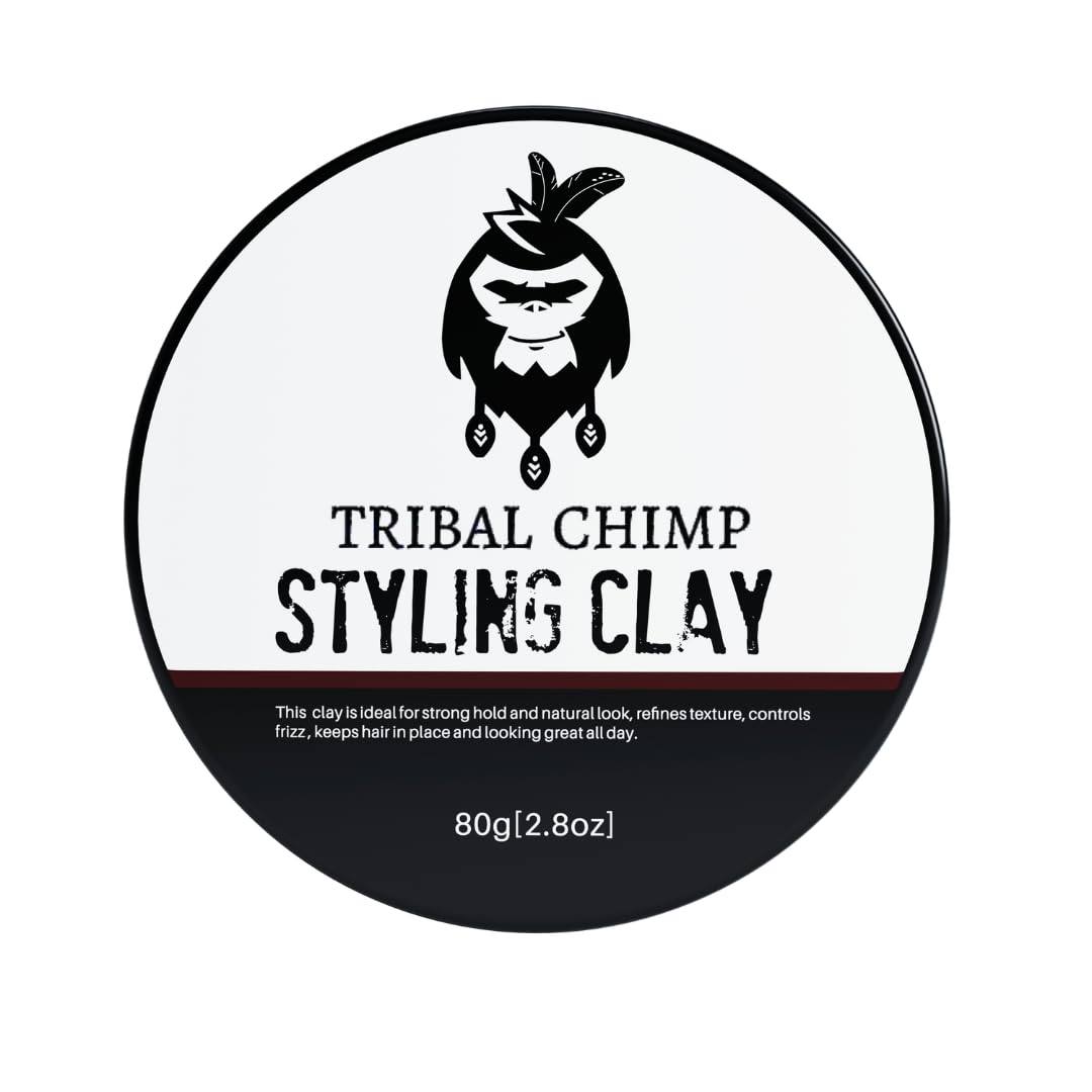 Tribal Chimp hair styling clay texture close-up for natural matte hold