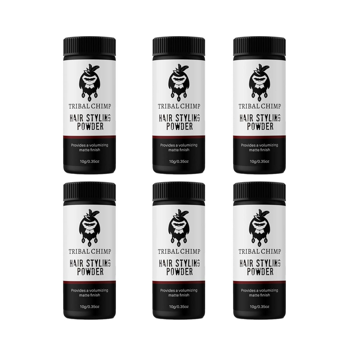 Tribal Chimp hair styling powder bottle provides subtle lift and texture