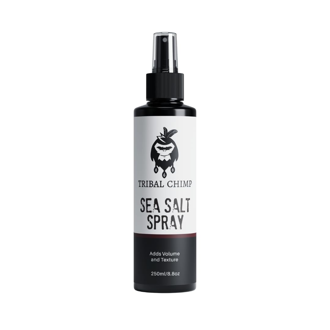 Tribal Chimp Sea Salt Spray bottle showing compact 250ml design for natural texture