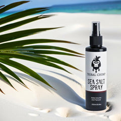 Tribal Chimp Sea Salt Spray on hair enhancing beachy waves and texture