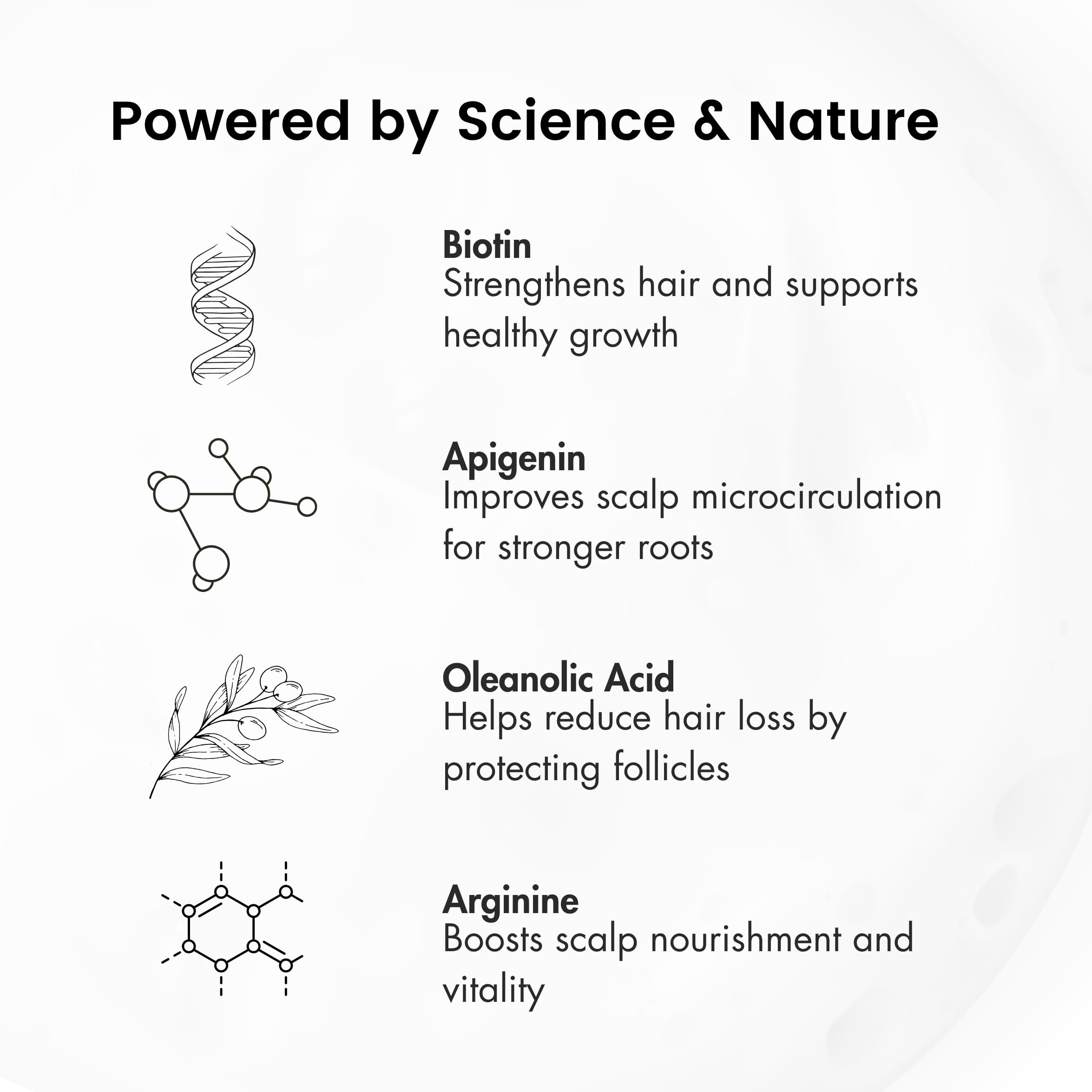 Tricholoy+ oily roots visual conveys refreshed, oil-free scalp and lift.