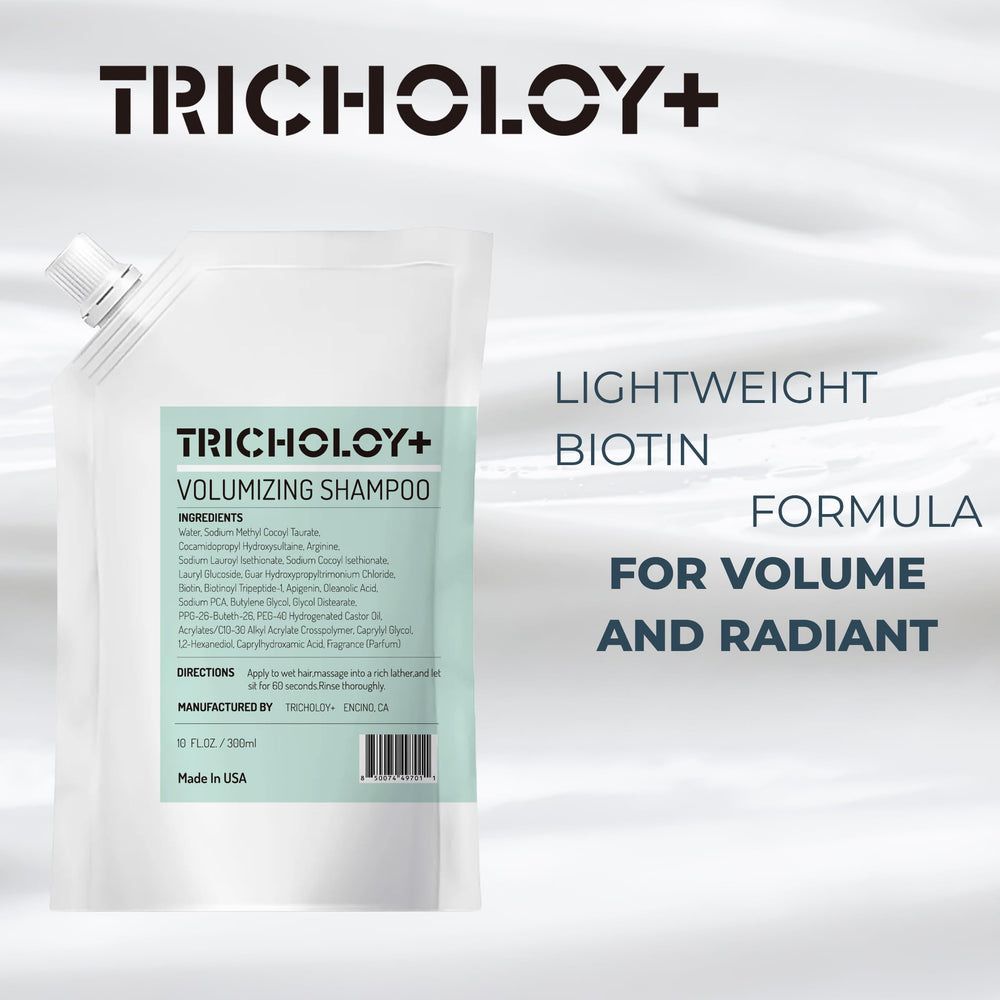 Tricholoy+ volume-bounce shot captures lifted roots and fuller look.