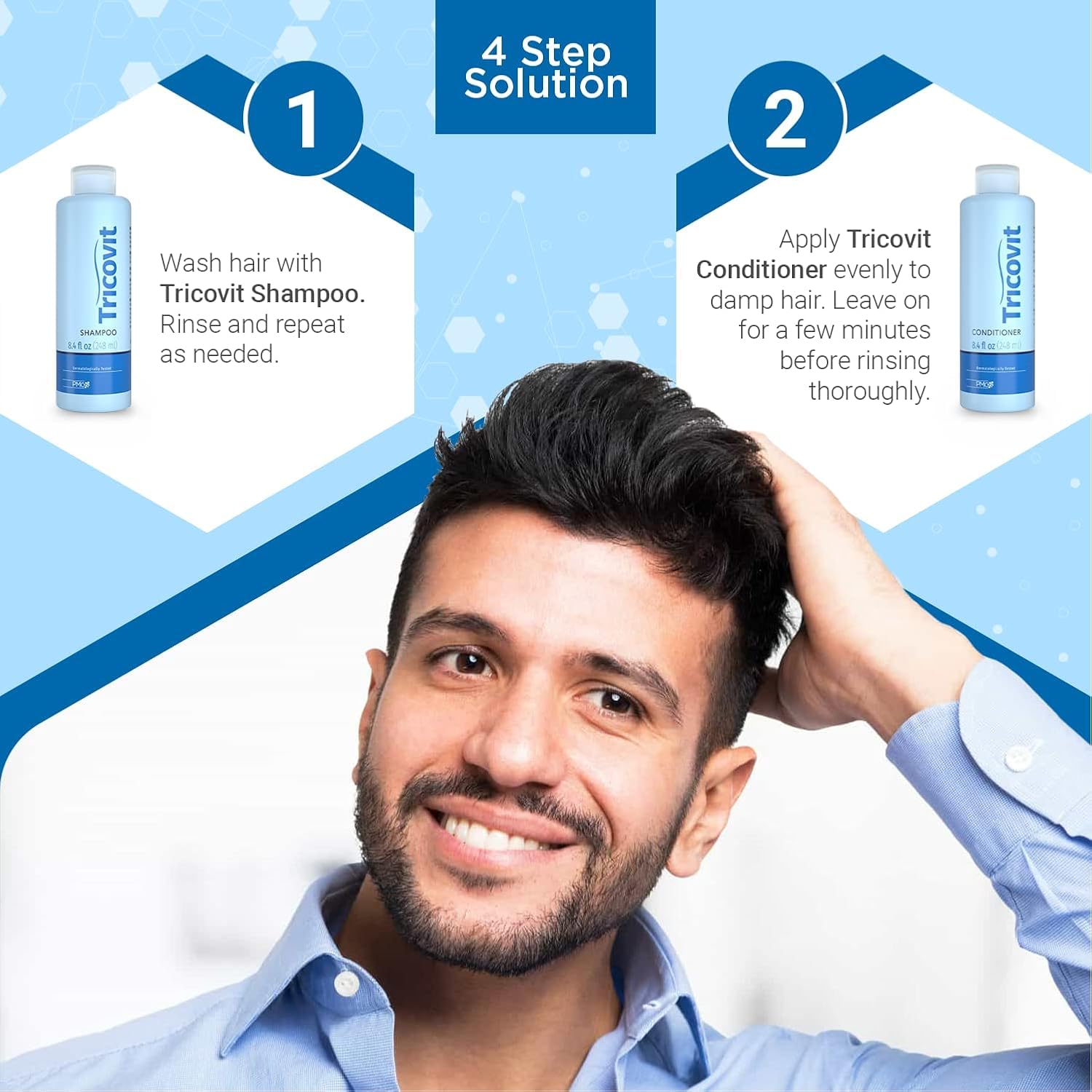 Tricovit Color-Safe Shampoo for Color-Treated Hair preserves vibrancy.