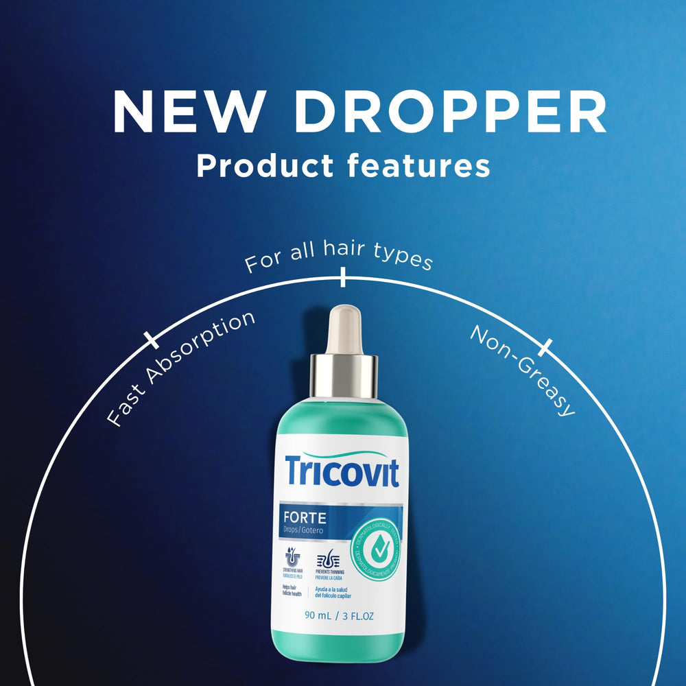 Tricovit Forte Drops dry scalp hydration for itch relief.