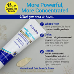 TriDerma cream texture closeup highlights smooth, non-greasy hydration for sensitive skin.