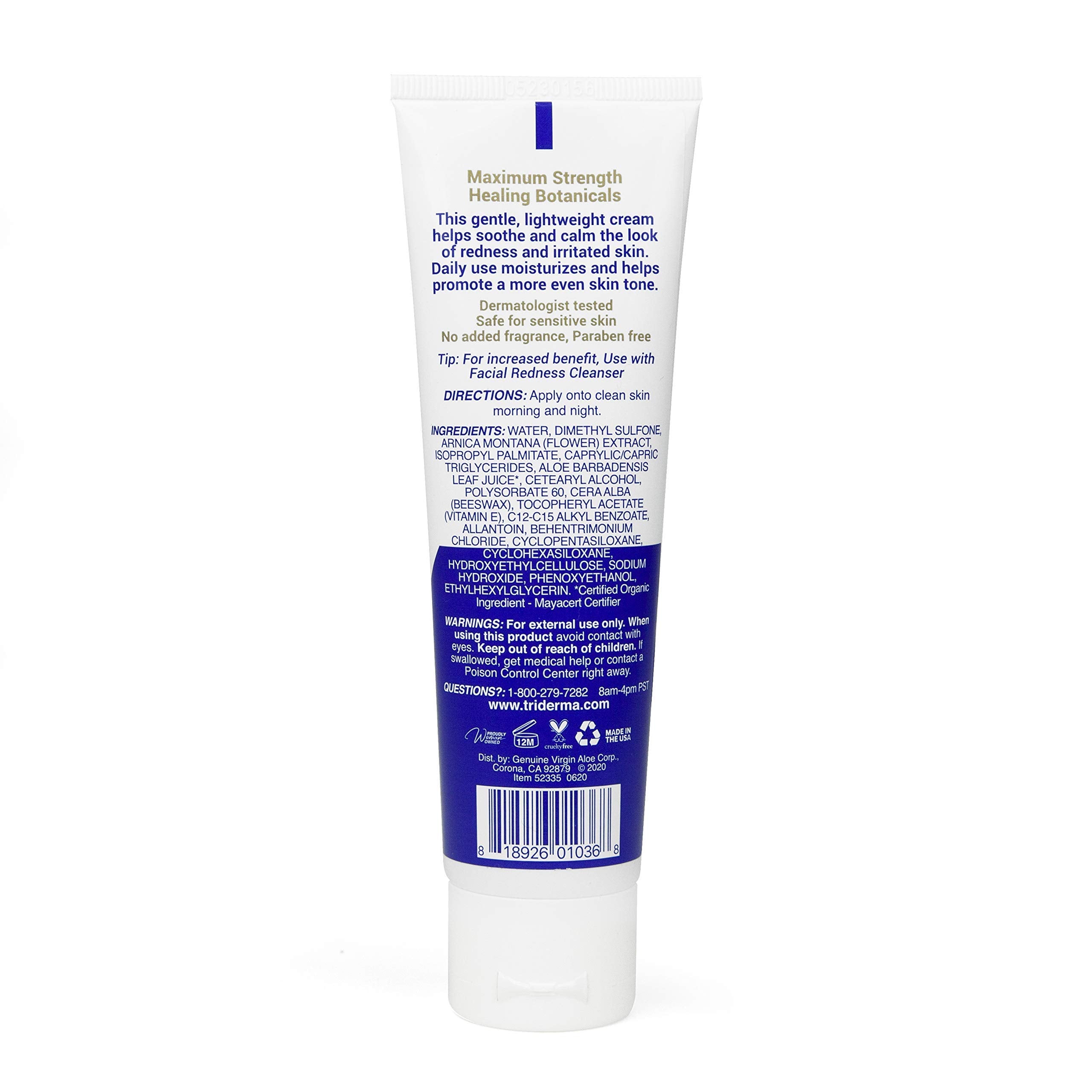 TriDerma morning and night application scene suggests simple daily routine.