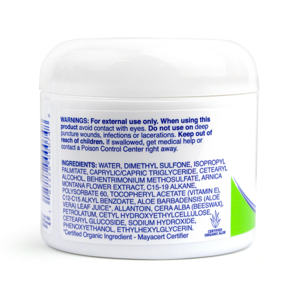 TriDerma Vein Defense AP4 Aloe Complex shot underscores soothing hydration.