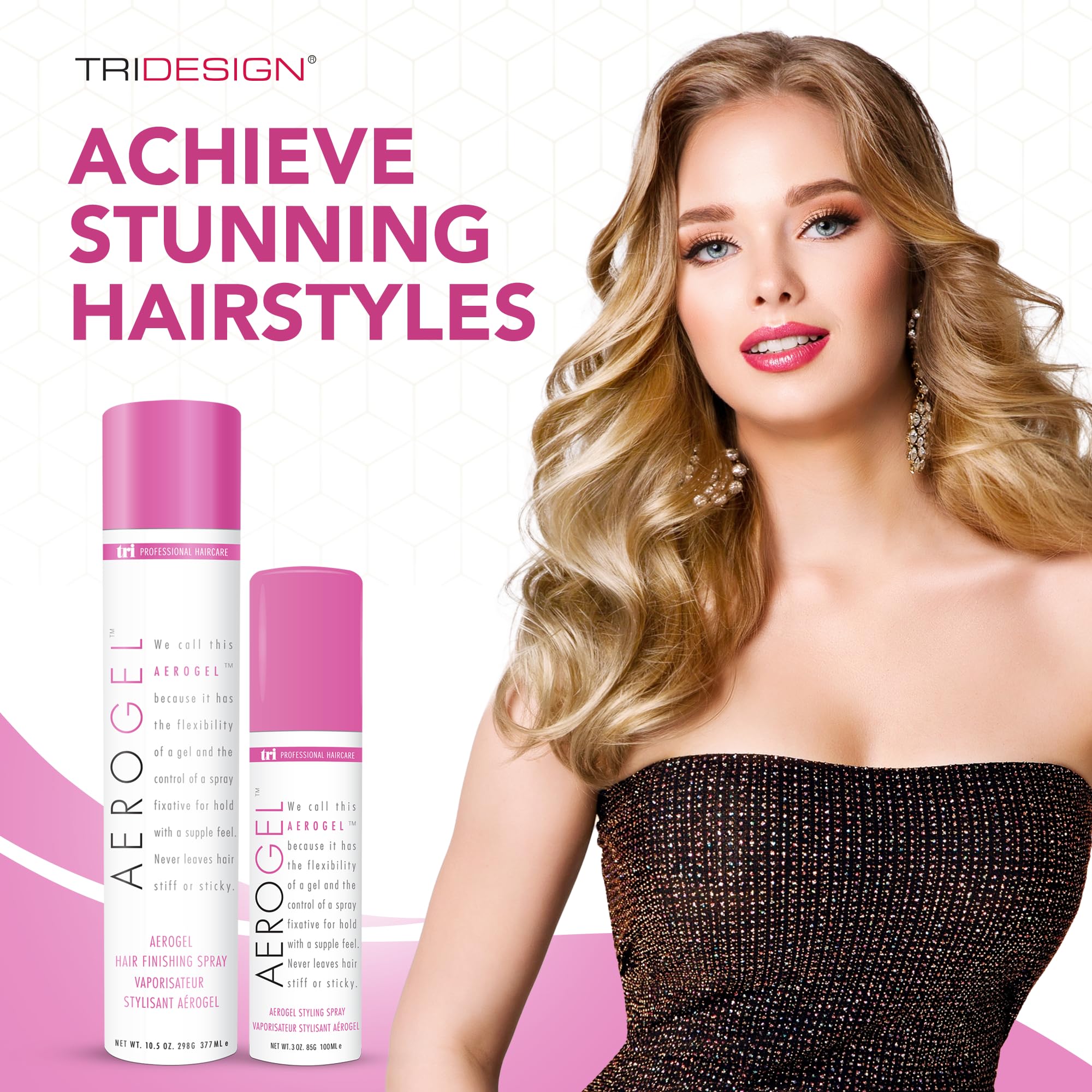 TRI Design Aerogel hairspray for all-hair-types-use keeps volume lift without crunch