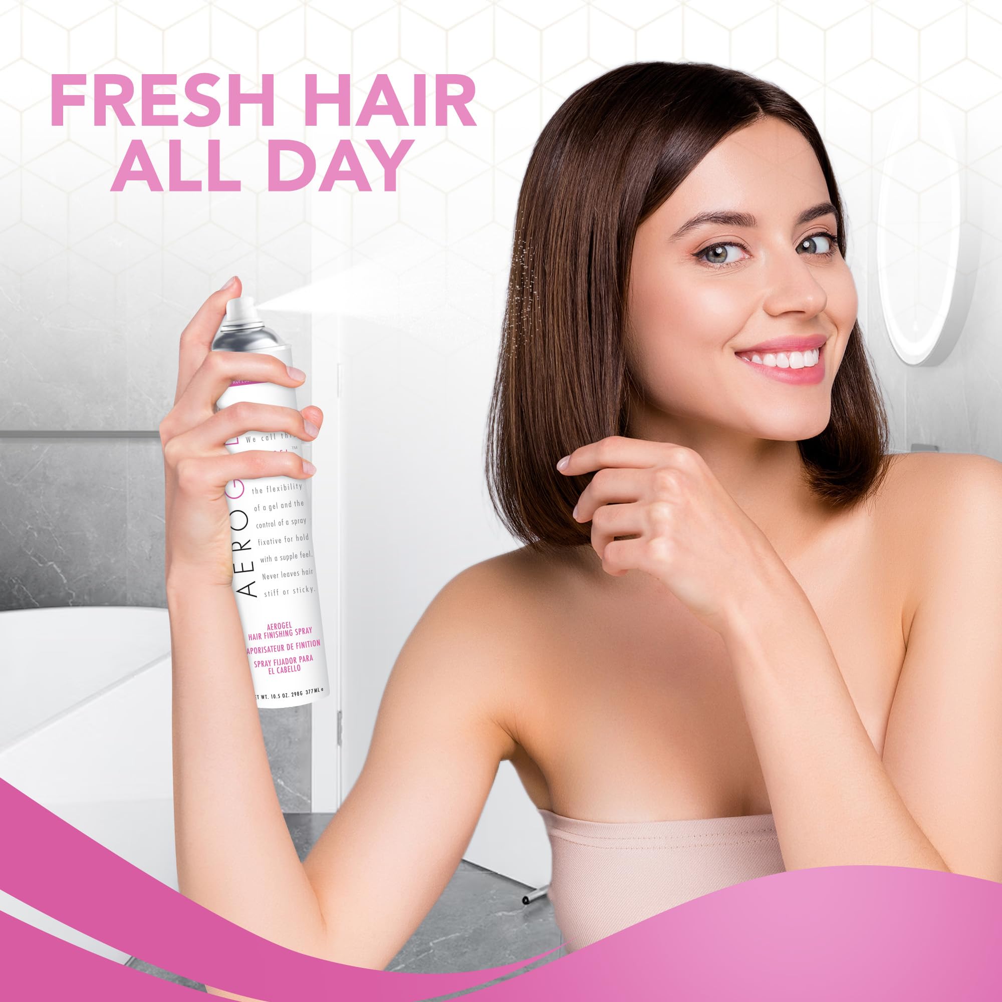 TRIDESIGN Aerogel hairspray pack-2 offers value with two cans for routine styling.