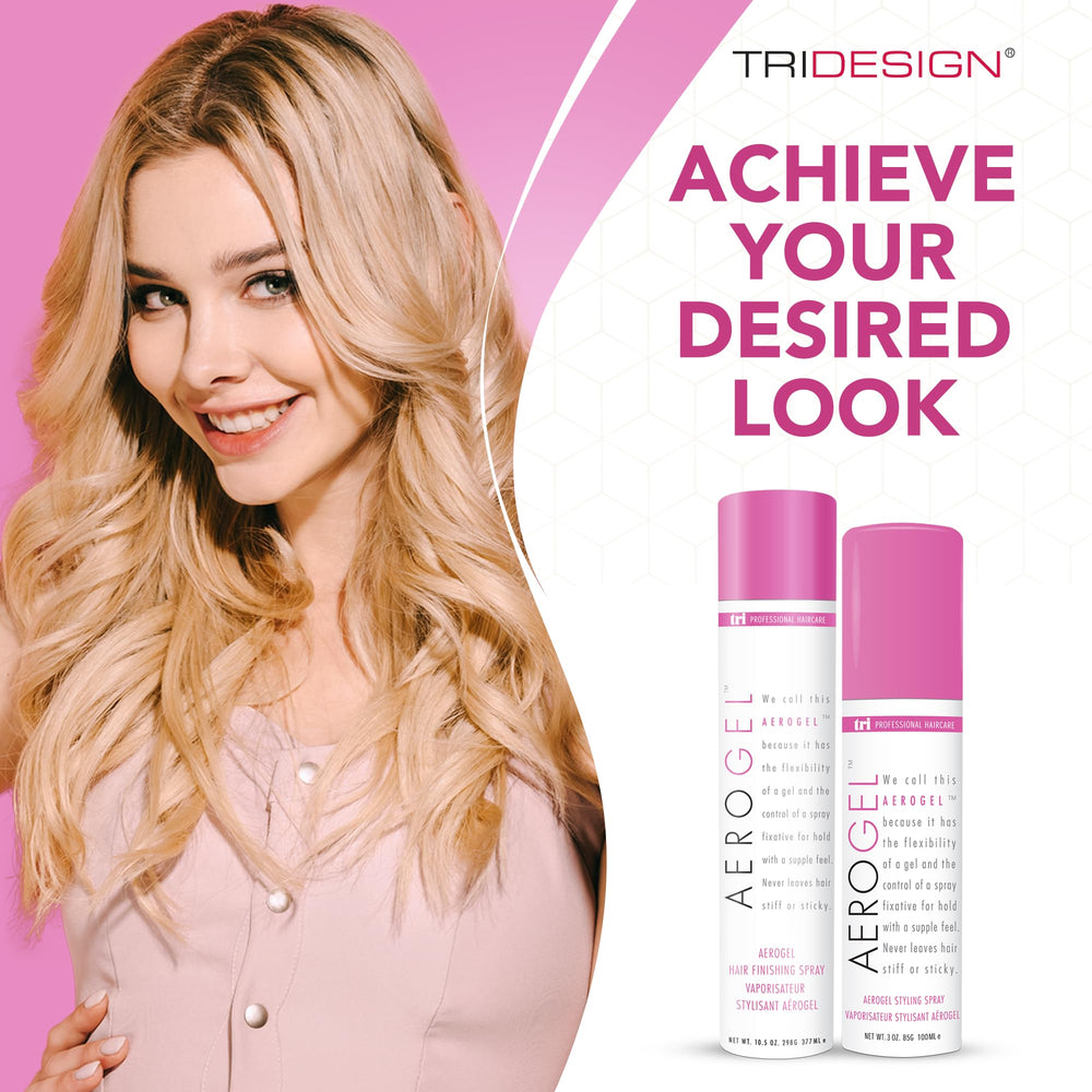 TRI Design Aerogel hairspray scented-spritz adds a light aroma while maintaining hold