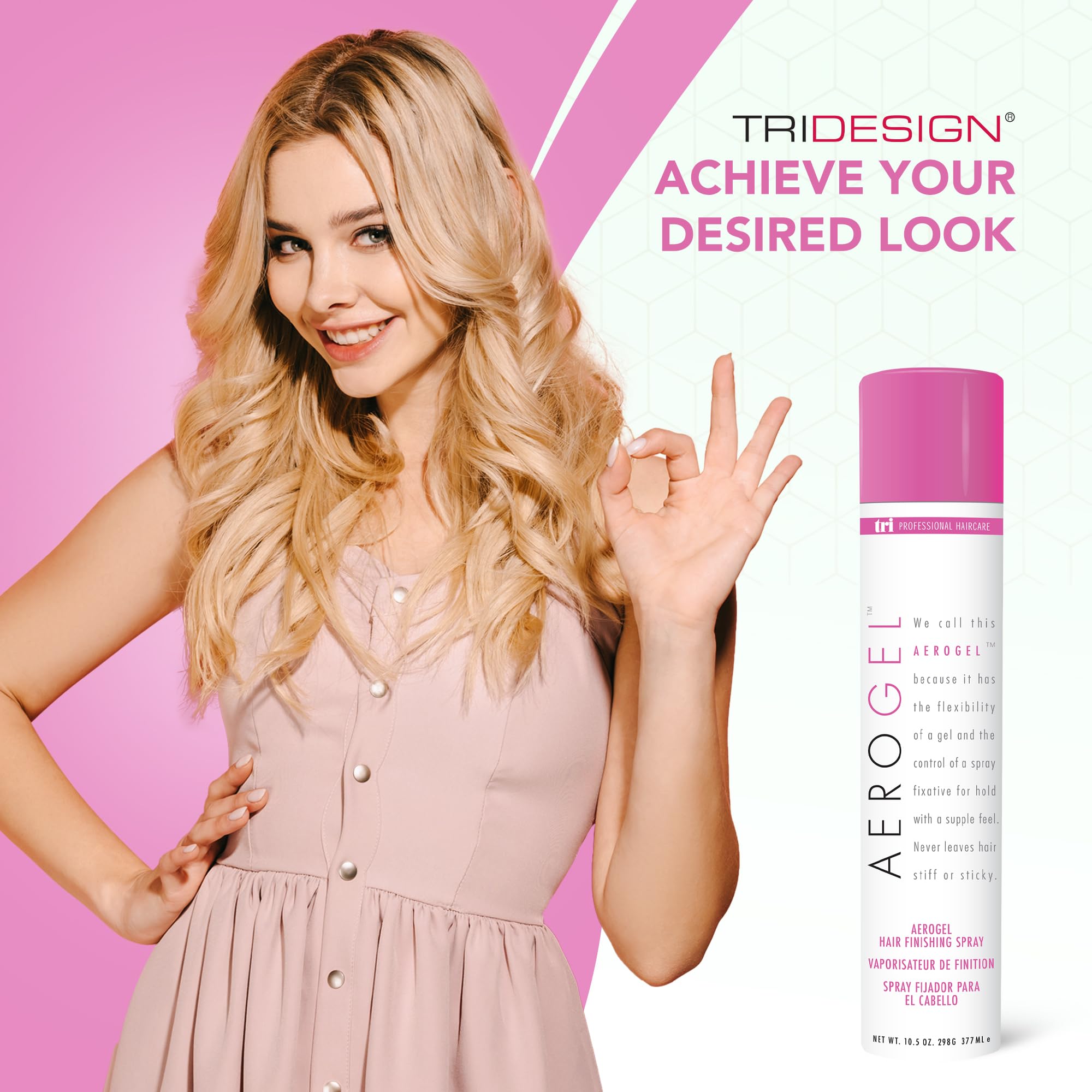 TRIDESIGN Aerogel Hairspray volume boost for all hair types