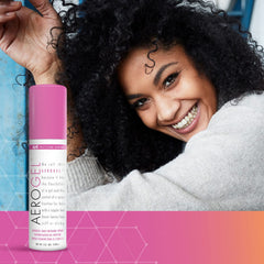 TRIDESIGN Aerogel hairspray demonstrates added volume and lift without stiffness.