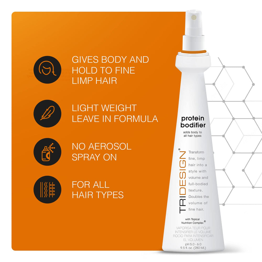TRIDESIGN Protein Bodifier bottle back detailing lightweight protein blend for lift