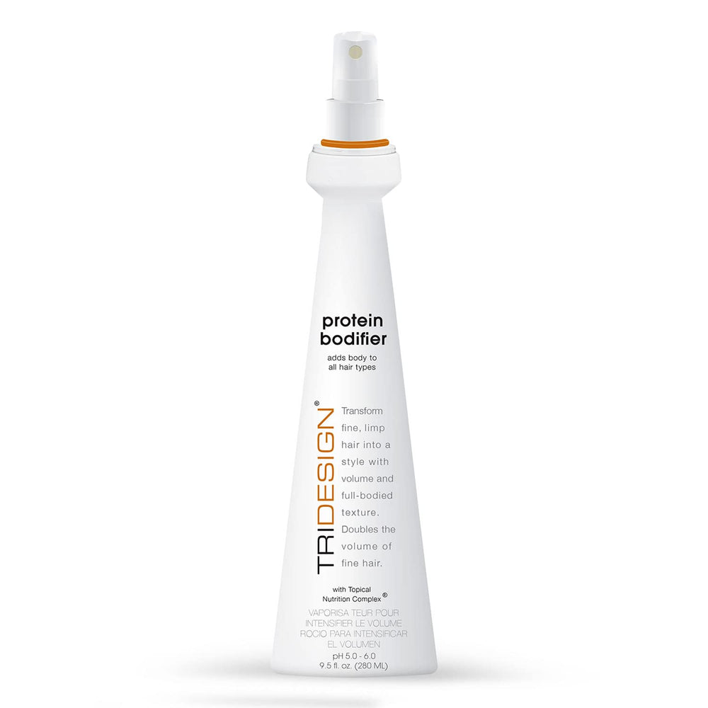 TRIDESIGN Protein Bodifier bottle front showing volumizing formula for fuller hair