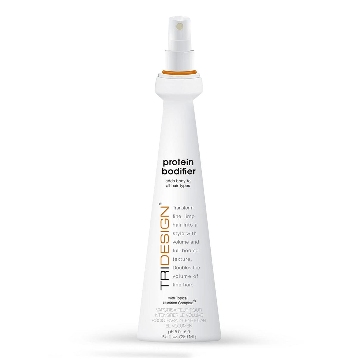 TRIDESIGN Protein Bodifier bottle front showing volumizing formula for fuller hair