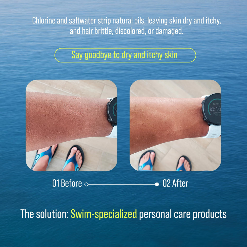 TRIHARD Chlorine Defense vegan non-GMO label for all skin types.
