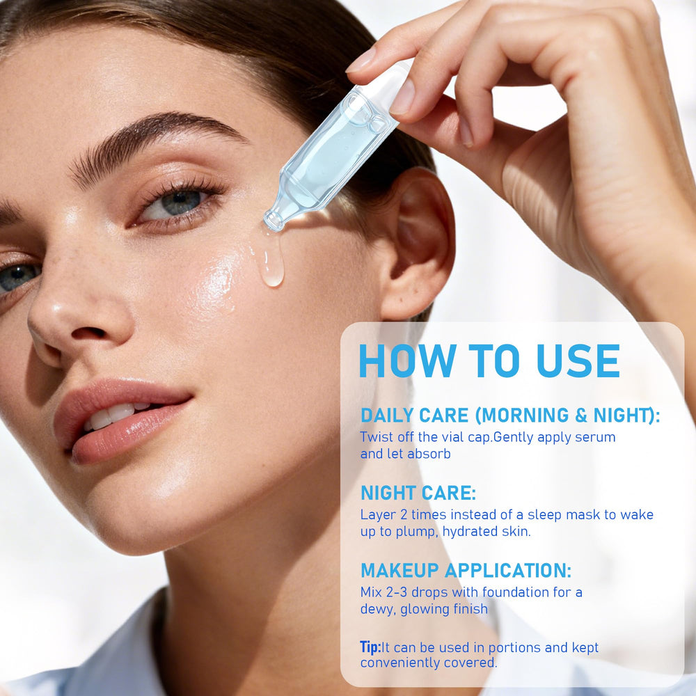 Applying the Trihood ampoule yields a dewy, non-greasy glow