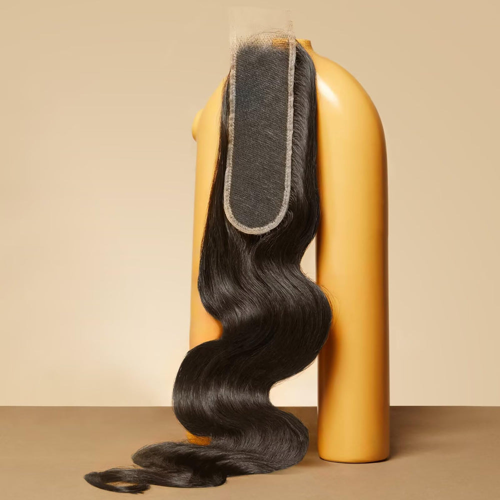 Triippy raw hair closure knot detail shows sturdy knots