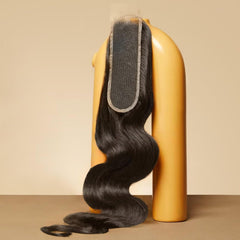 Triippy Raw Hair 2x6 HD lace closure in 18 inches offers natural blend and reduced shedding.