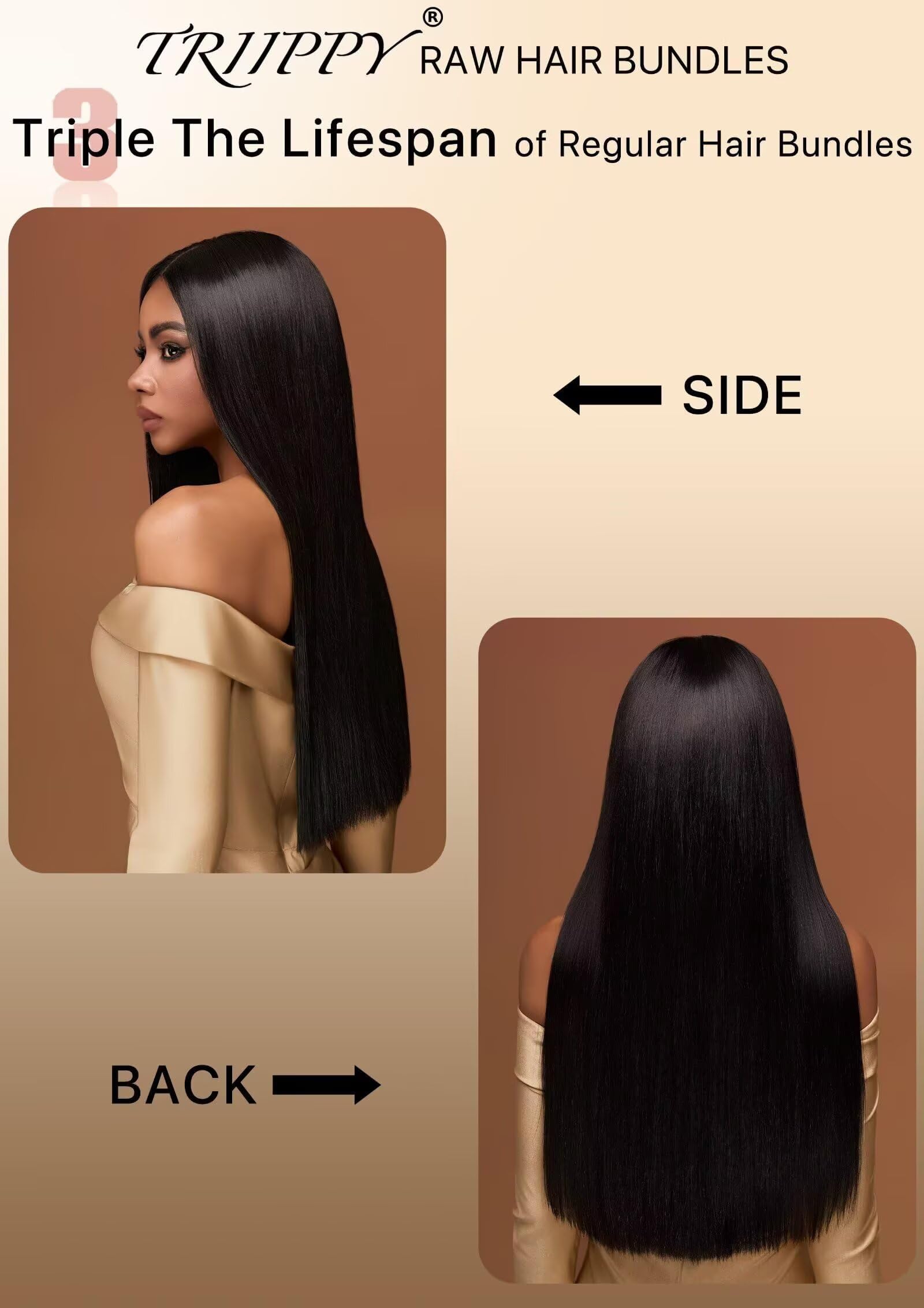 Triippy straight bundles long-lasting performance up to 24 months with care.