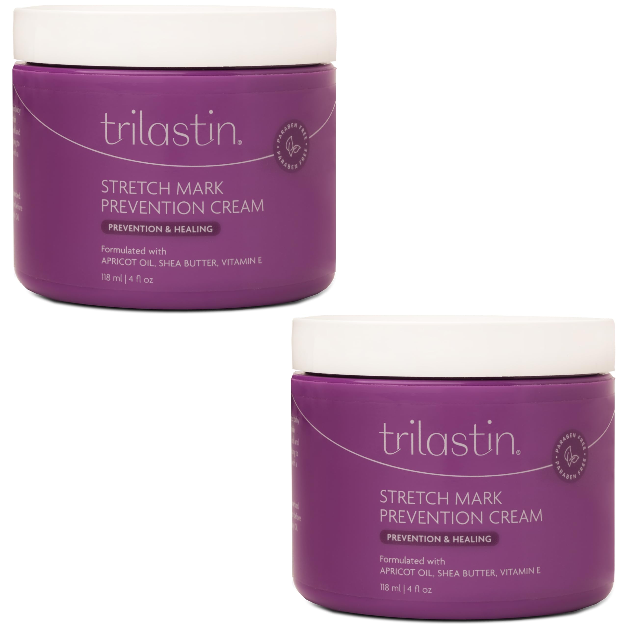 TriLASTIN front tube showing clean maternity cream packaging and easy dispensing