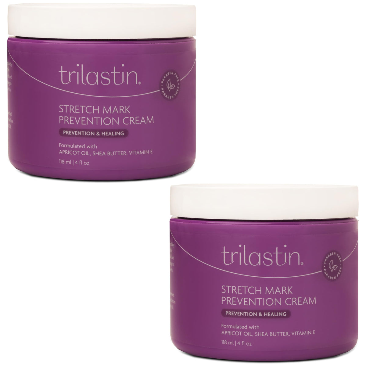 TriLASTIN front tube showing clean maternity cream packaging and easy dispensing
