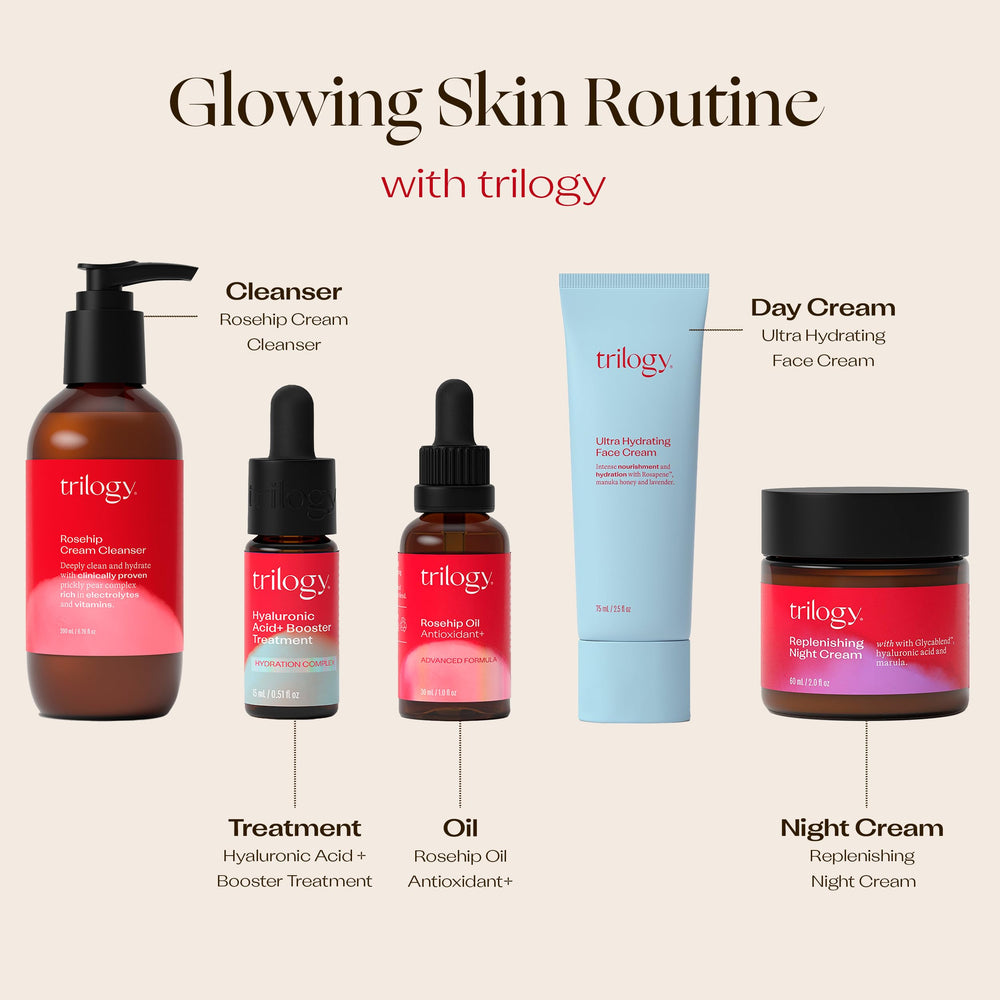 Trilogy lavender scented cream image evoking relaxing skincare routine