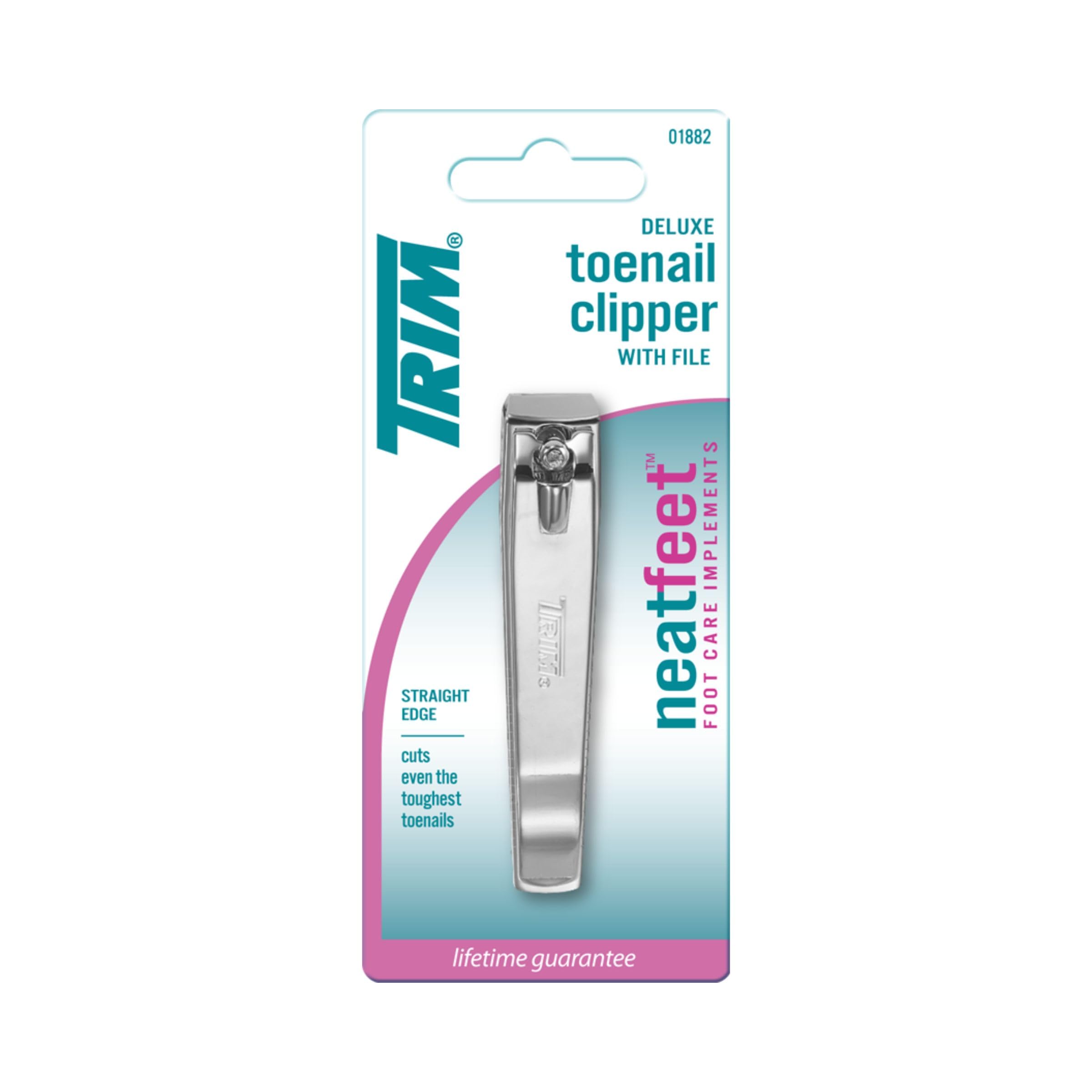 Trim Neat Feet deluxe toenail clipper straight edge close-up for precise cuts