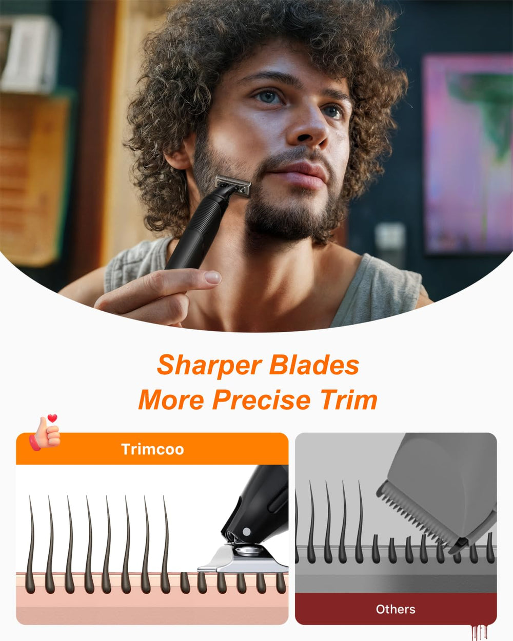 Trimcoo 3mm body comb guard enables fast, even trims on larger areas