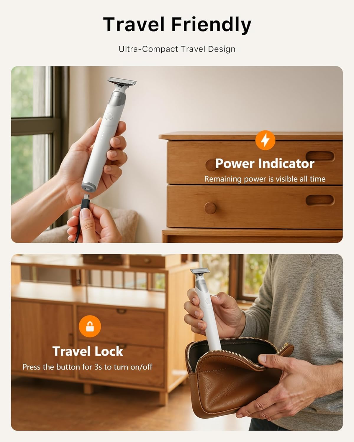 Trimcoo open magnetic design enables hygienic, easy cleaning.
