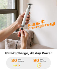 Trimcoo patented magnetic snap blade allows easy cleaning and maintenance.