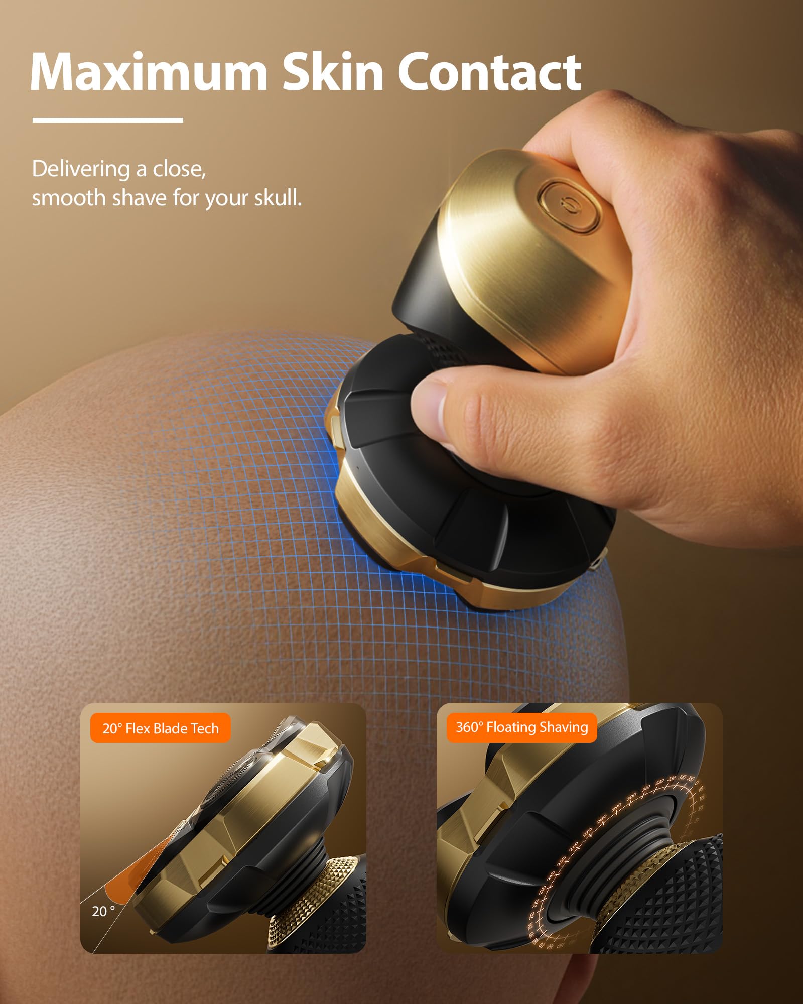 Trimcoo smooth texture head covers scalp efficiently for even passes.