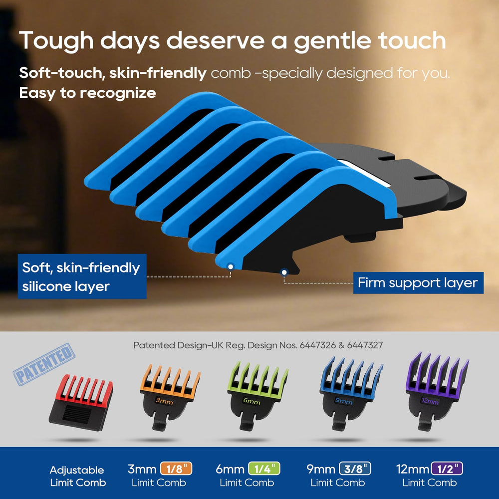 TRIMX V-shaped blade glides over sensitive zones with gentleness.