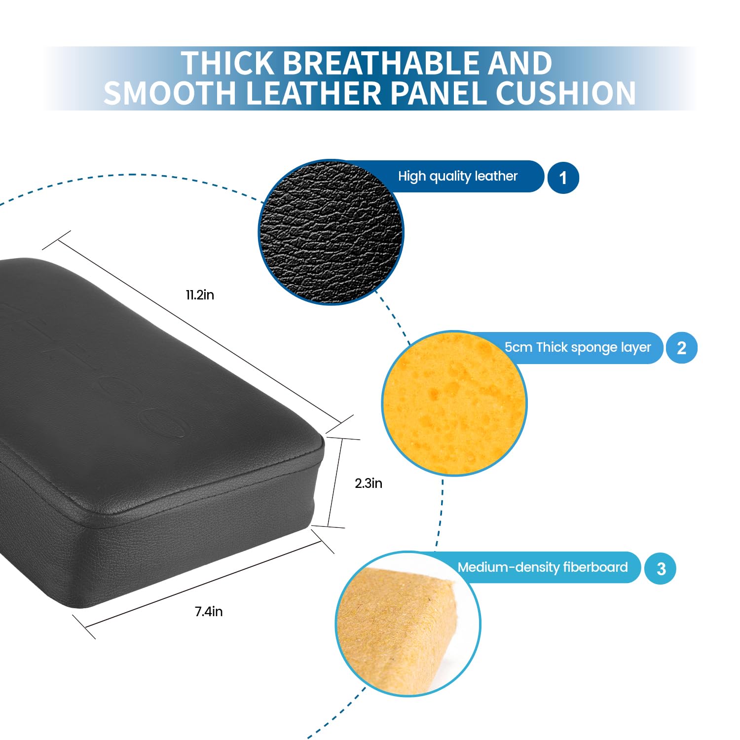 Tripartite tattoo armrest legs and feet non-slip pads for secure resting