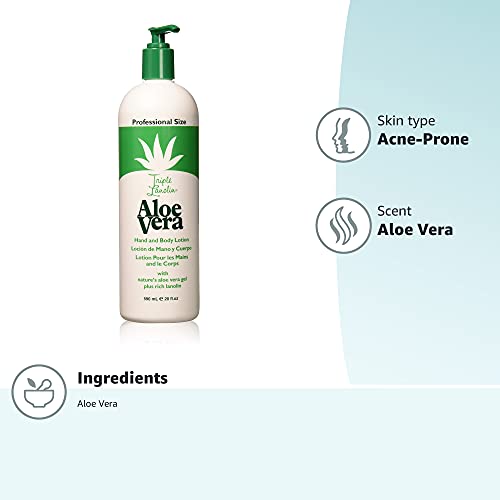Triple Lanolin Aloe Vera Lotion ingredients close-up emphasizing natural moisture and soothing properties.