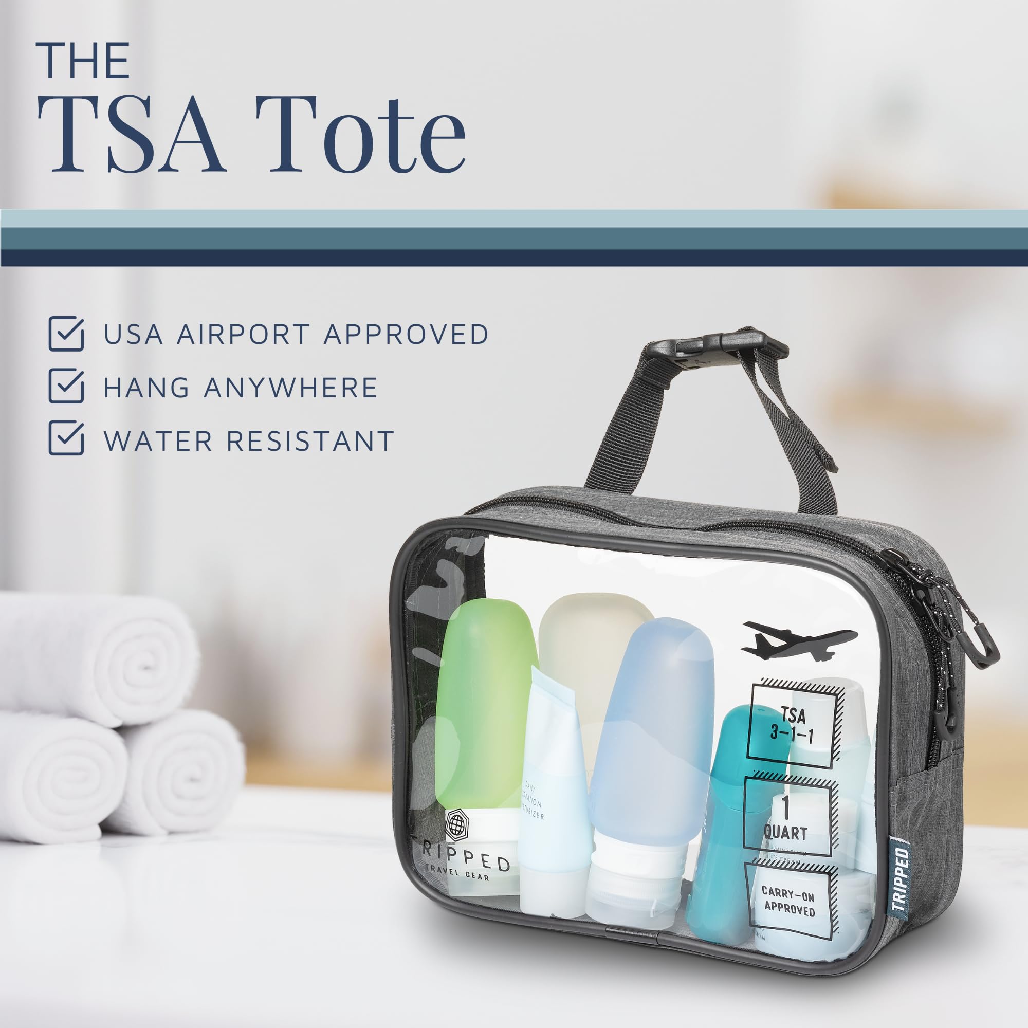 TRIPPED TSA 311 liquids bag compact storage for easy access