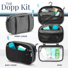 TRIPPED Toiletry Bag Kit interior mesh pockets expand for items